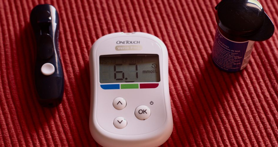 Photo of a diabetes prick test monitor
